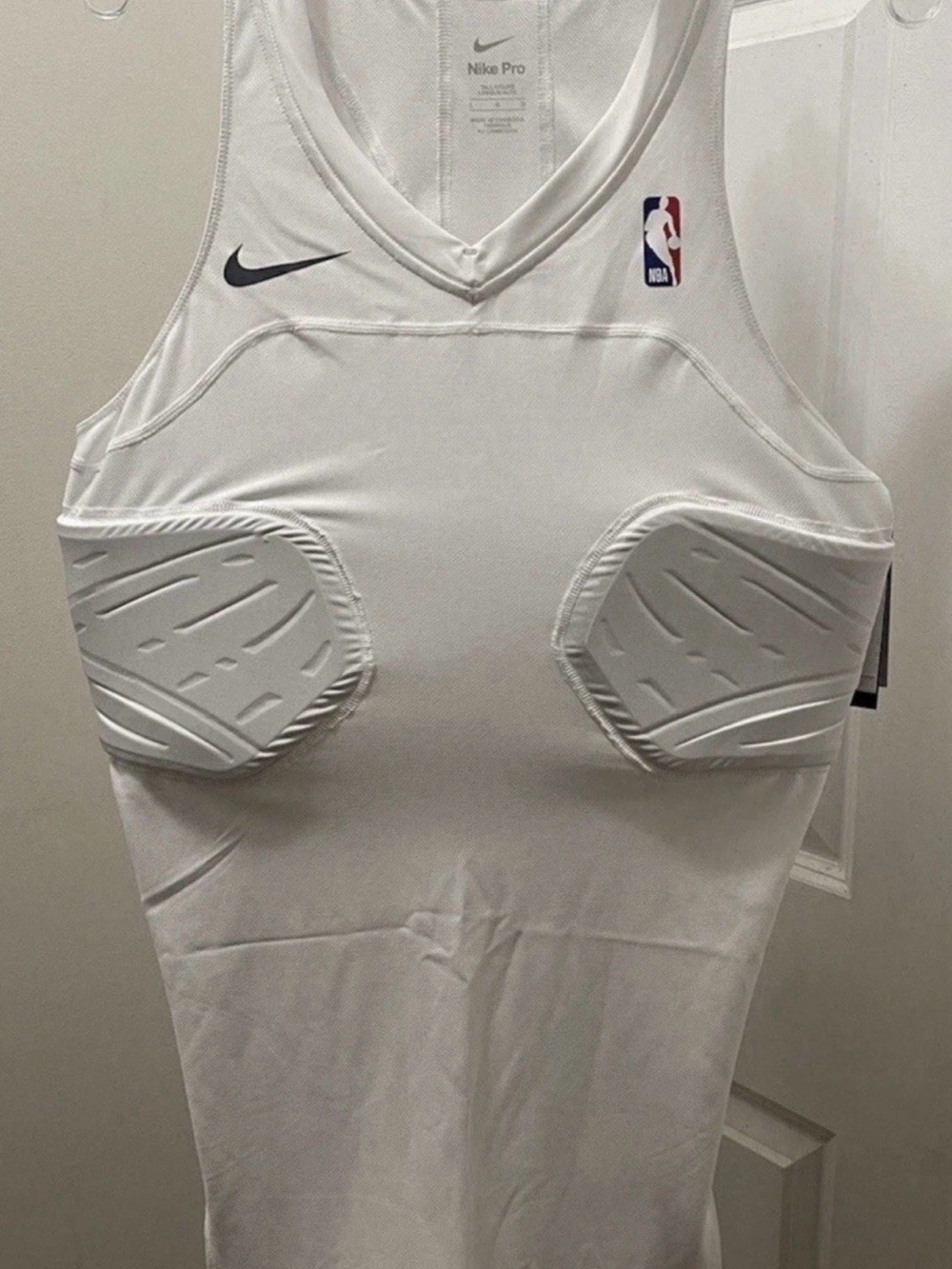 Nike NBA Authentic Padded Compression Pro Tank Top White XXL